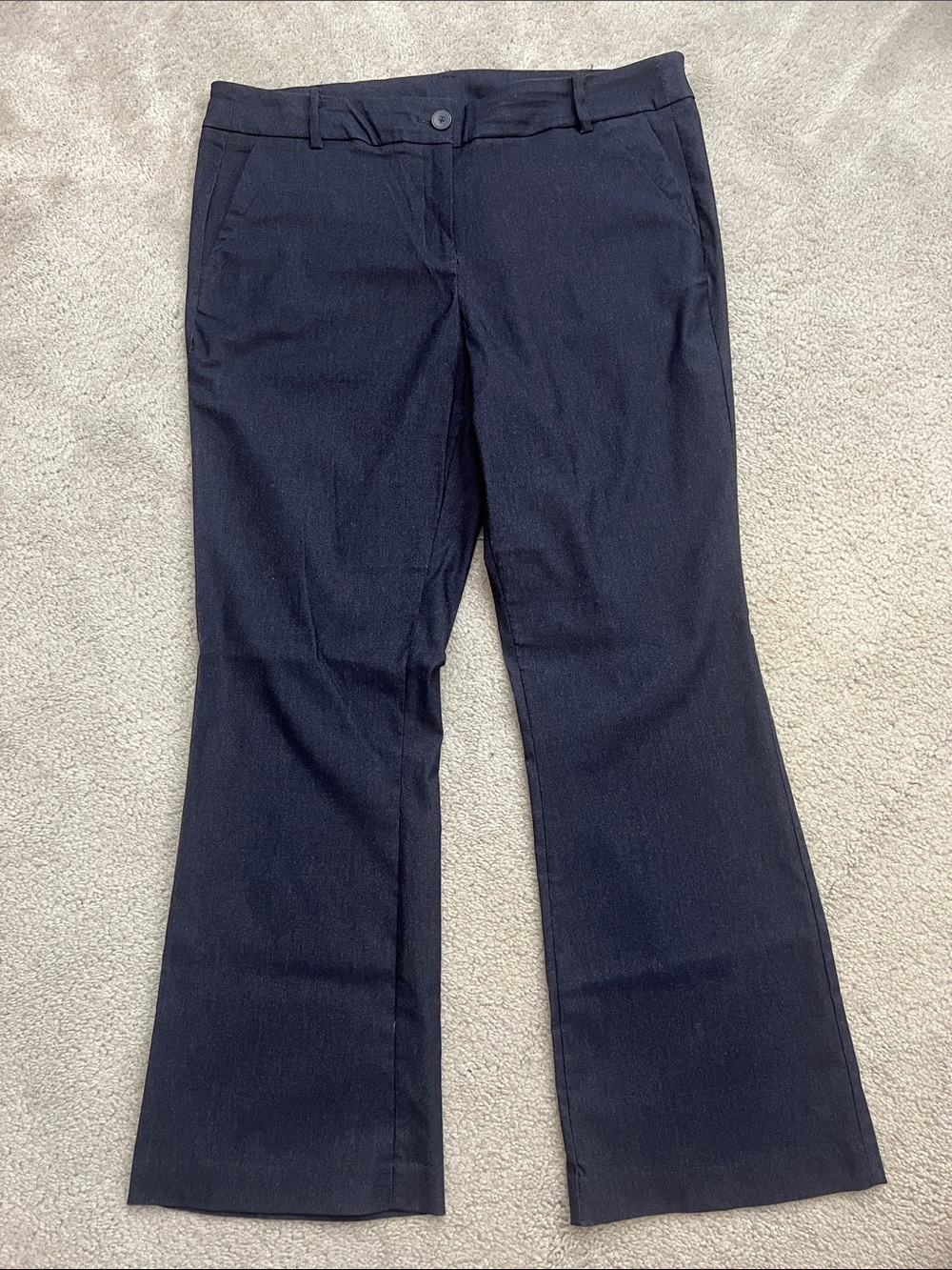 Lane Bryant Women's Navy Flared Trousers